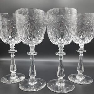 Rock Sharpe Vintage Wine Glasses/Crystal Water Goblets Set of 4